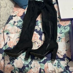 High knee boots in box